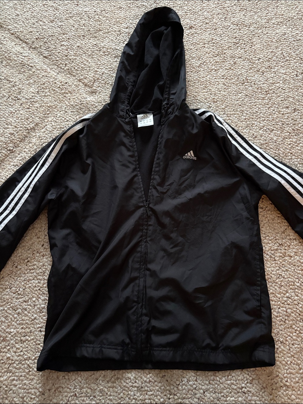 Adidas Women’s Medium 3-Stripe Wind Breaker Jacket 90s Vintage